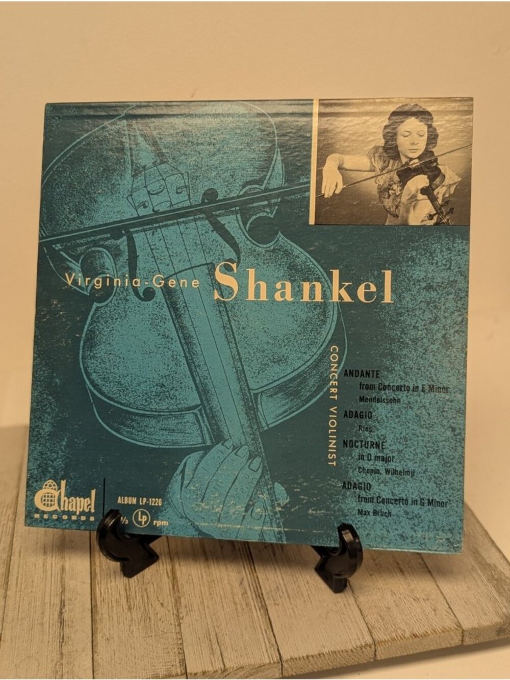 Virginia-Gene Shankel, Concert Violinist Chapel Records 10" Red LP-1226